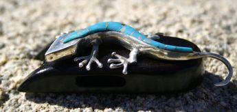 silver blue lizard flute fetish